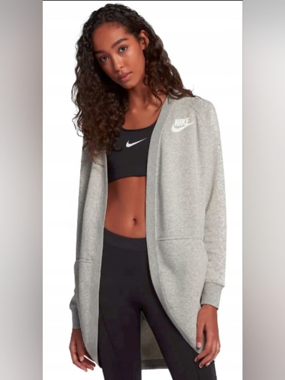 Nike Grey Open Cardigan Size M